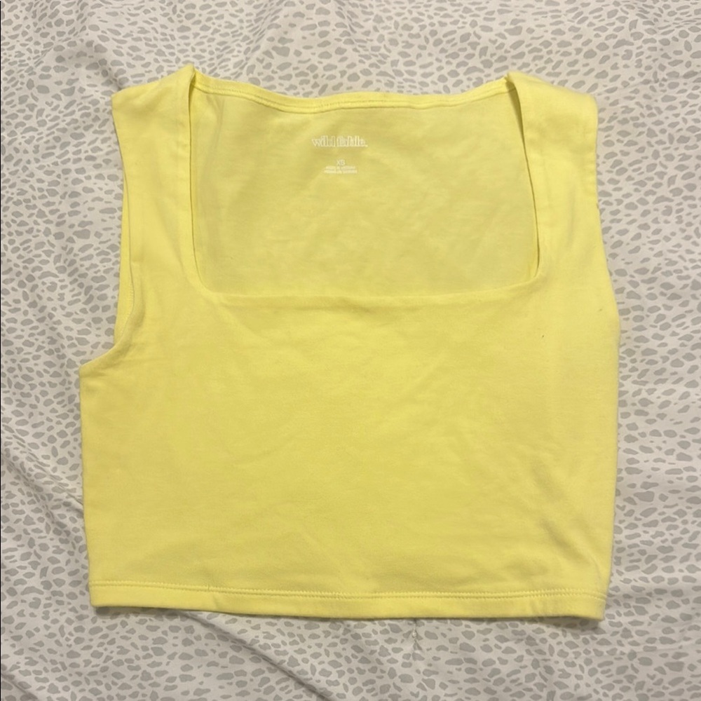 Wild Fable Yellow Crop Tank Top